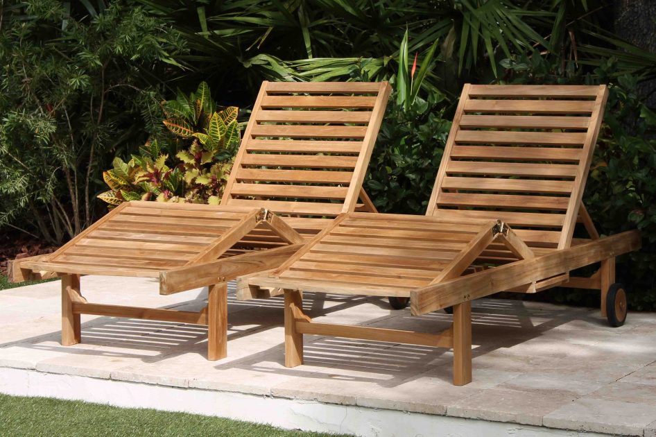 Set of 2 Teak Deluxe Loungers Oceanic Teak Furniture