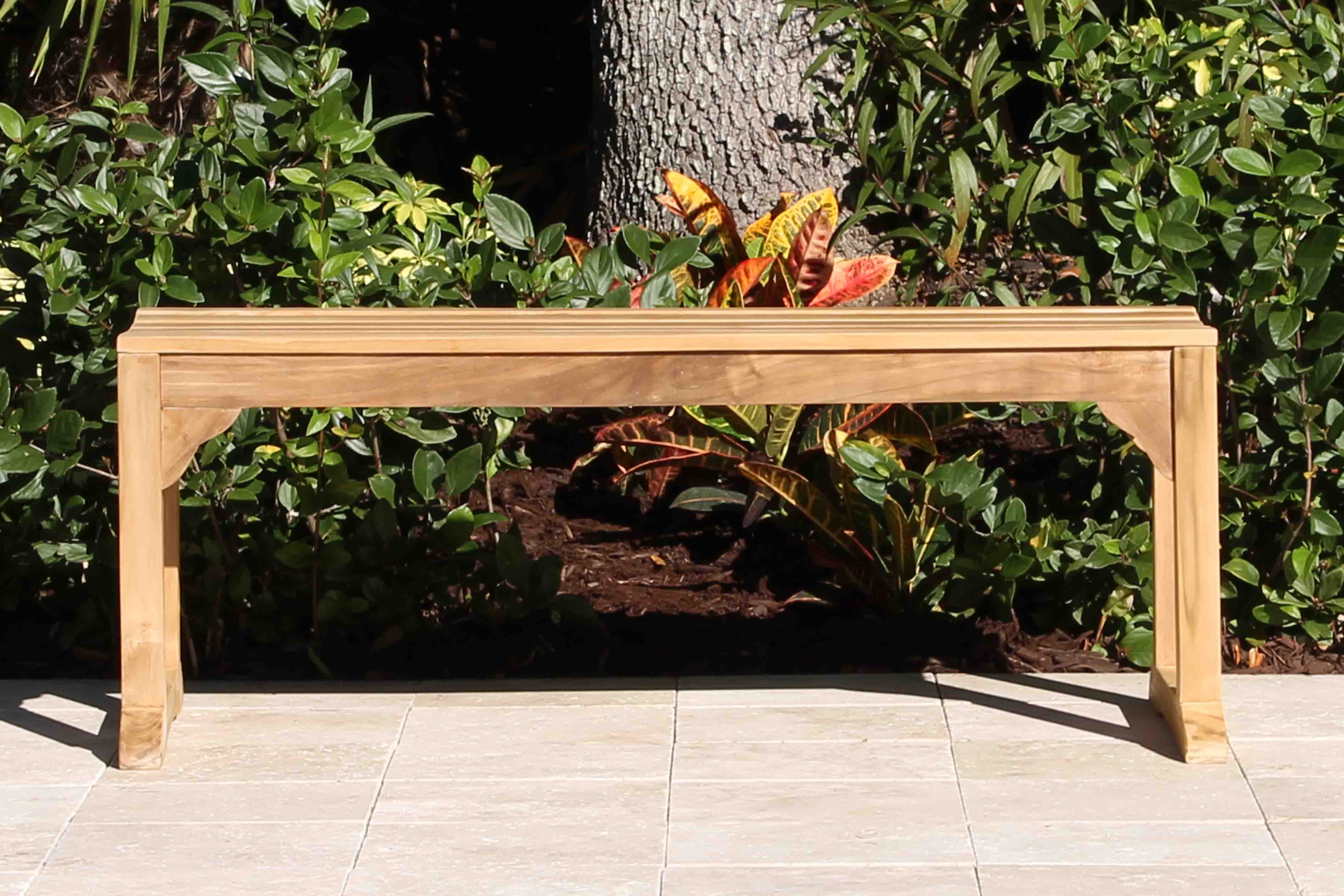 Java 48in Backless Teak Bench Oceanic Teak Furniture