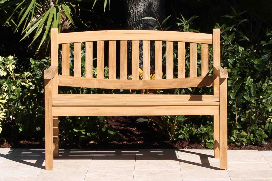 Java 48in Oval Teak Bench – Oceanic Teak Furniture