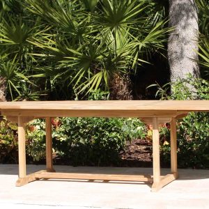 120in Oval Extending Table - side