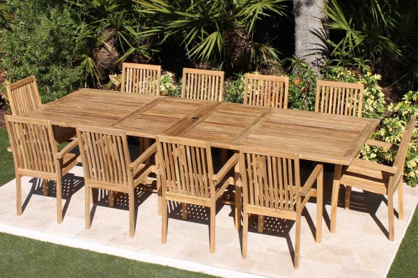 120in Rect Table & Hampton Armchairs - top