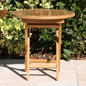 20in Folding Round Side Table - front