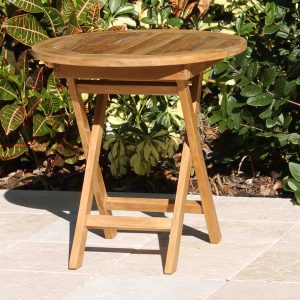 20in Folding Round Side Table - side