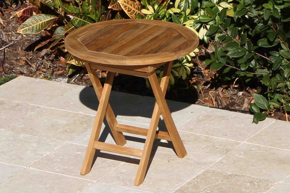 20in Folding Round Side Table - top
