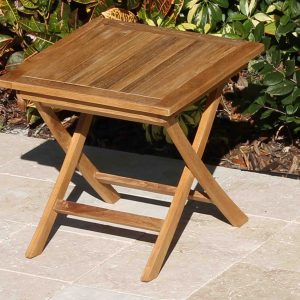 20in Folding Square Side Table - side