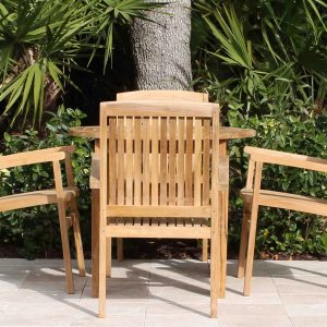 36in Round Table & Pacific Armchairs - Front