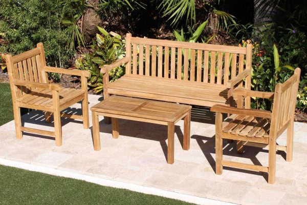 60in bench and Java Armchair Set