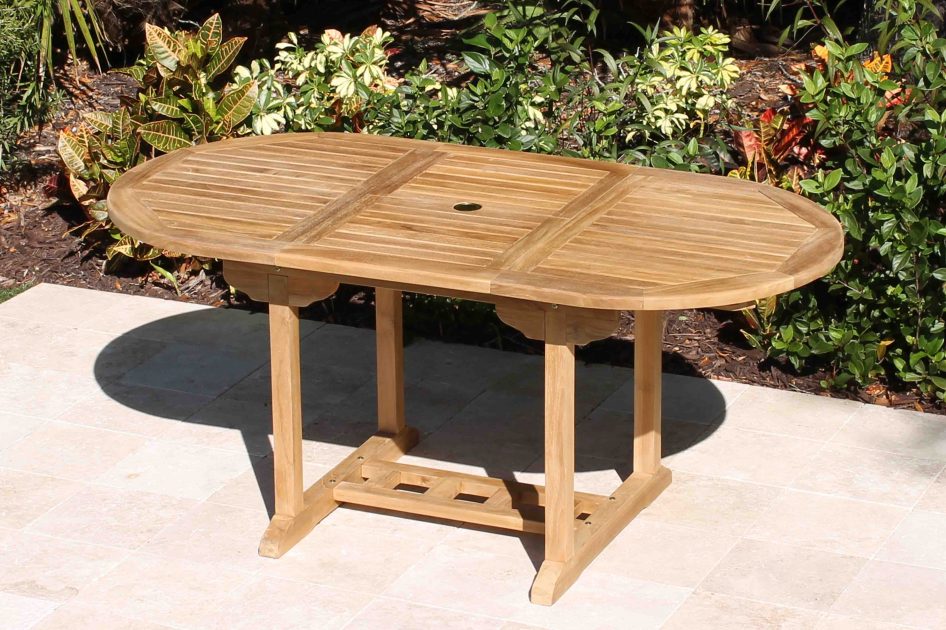 67in Oval Extending Table - top