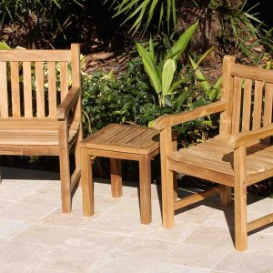 Classic Java Armchair & 18in Side Table Set