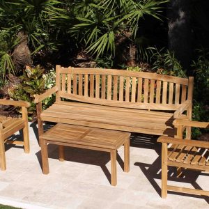 Java Oval 72in Bench Set - top