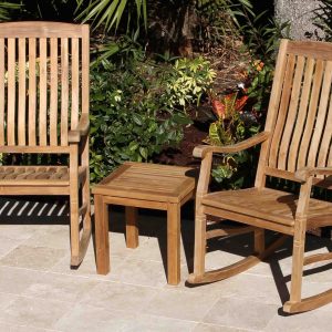 Rocking Chairs & 18in Side Table side top