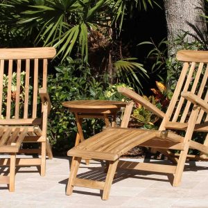 Steamers & Round Side Table Set - side Steamers & Round Side Table Set - side