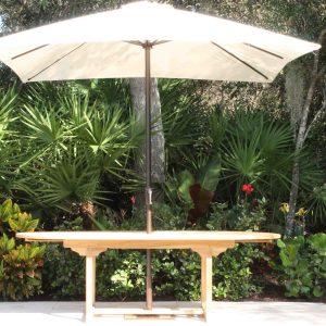2.7 9ft Square Parasol & 95in Table