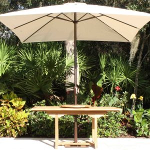 9ft 2.7m Square Parasol & 67in Table