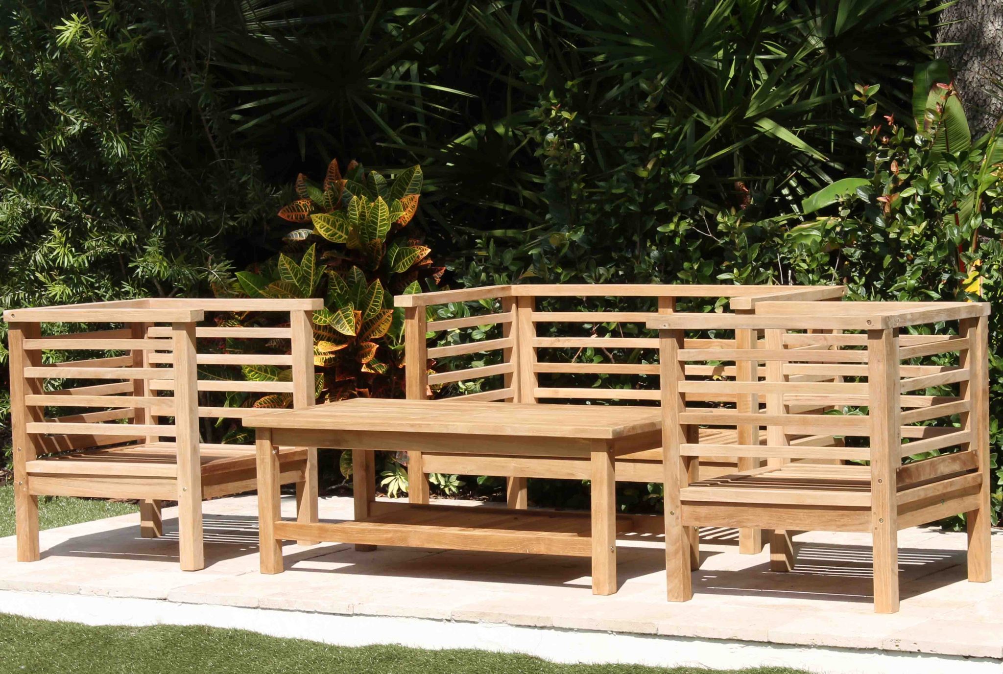 OUTLET CLEARANCE Charleston Deep Seat Teak Set 4 Seat including