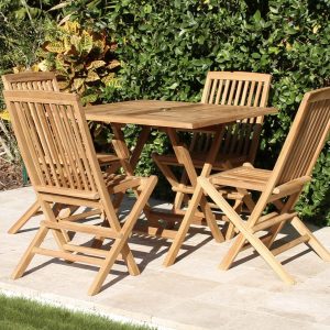 Square Parabola Folding Table + Cape Chairs 3