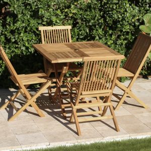 Square Parabola Folding Table + Neptune Chairs 4