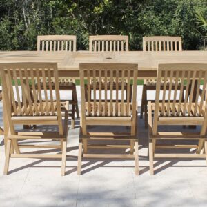 Plymouth Chair with 95in Rectangular 4 leg Double Extention Table front