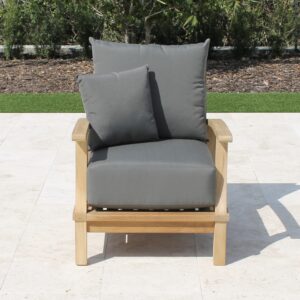 Lounge Armchair Slate Front angle