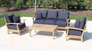 Sofa Lounge Set Navy Position 1 Top Right angle