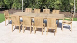 120in Rectangular Extending Table with Hudson Chair 3