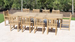 120in Rectangular Extending Table with Java Chair 2