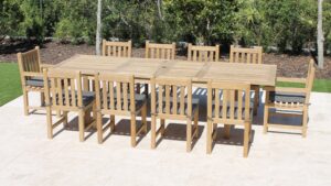 120in Rectangular Extending Table with Java Chair 3