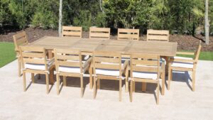 120in Rectangular Extending Table with South Beach Armchair 5