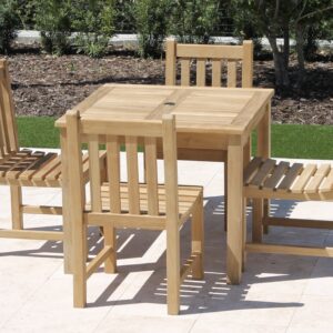 36in Square Table & 4 Java Chair Teak Set