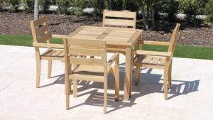 36in Square Table with South Beach Armchair