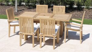 67in Rectangular Extending Table with Hudson Chair 4
