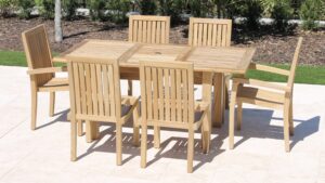 67in Rectangular Extending Table with Hudson Chair 5