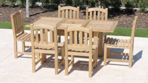 67in Rectangular Extending Table with Java Oval Chair 3