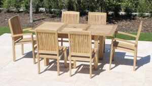 67in Rectangular Extending Table with Pacific Chair