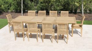 120in Rectangular Extension Table with Atlantic 3