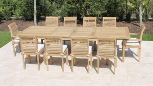 120in Rectangular Extension Table with Atlantic cushion