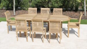 95in Oval Extension table with Atlantic 2