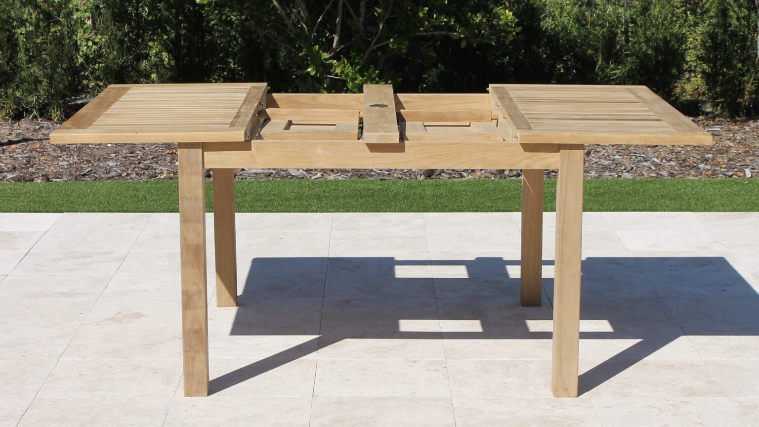71in Square Extending Table – Oceanic Teak Furniture