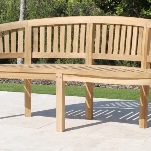 Teak 64in Deluxe Banana Bench