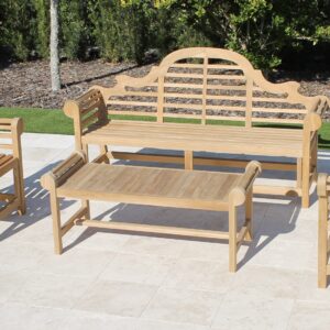 Teak Marlborough Bench & Armchair Sets