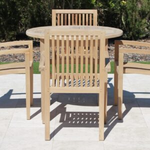 36in Round 4 Leg Table with Hampton Armchair 1