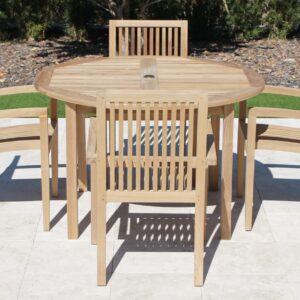 48in Round 4 Leg Table with Hampton Armchair 1