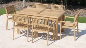 60in Rectangular Table with Cove Armchair