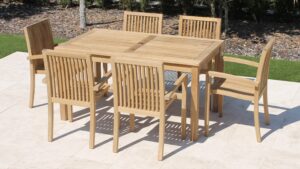 60in Rectangular Table with Hampton Armchair 2