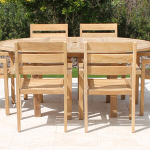 71in Round Double Extension Table with South Beach 2