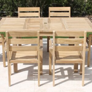 71in Square Double Extension Table with South Beach 1