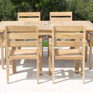 71in Square Double Extension Table with South Beach 2