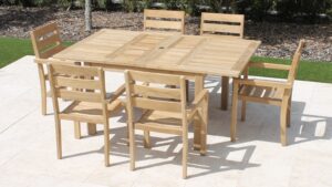 71in Square Double Extension Table with South Beach 3