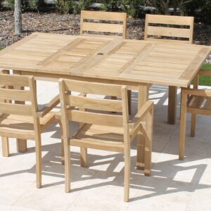 71in Square Double Extension Table with South Beach 3