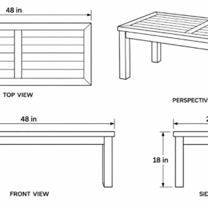 48in Coffee Table DImensions